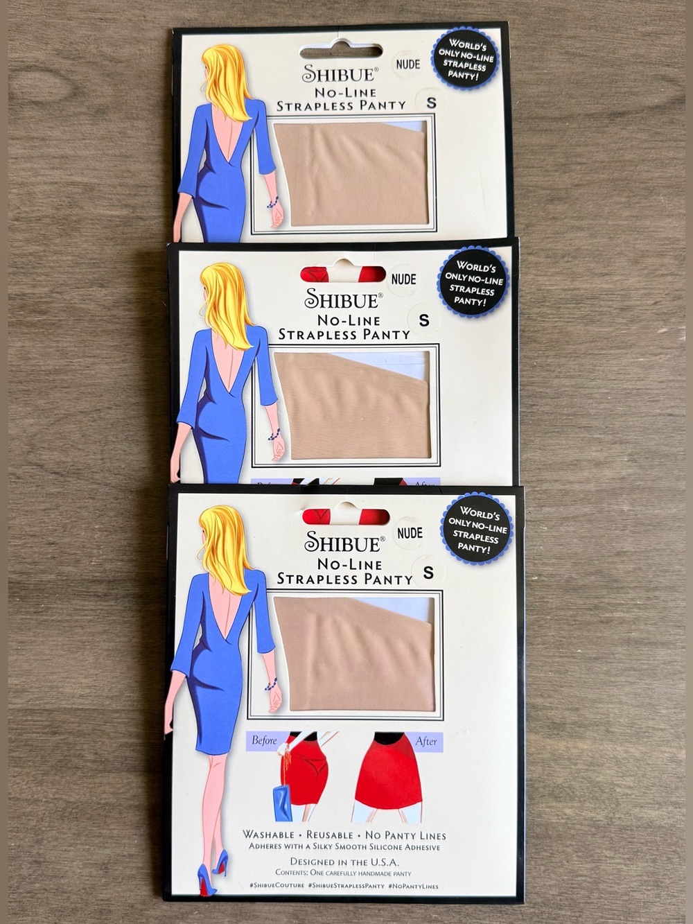 Shibue No-Line Strapless 3-Package Panty - Nude SZ.S